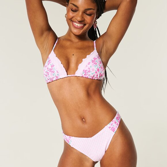 BNWT Hollister Ruffle Edge Underwire Bikini Top & High-Leg Cheeky Bikini Bottom - Picture 1 of 5